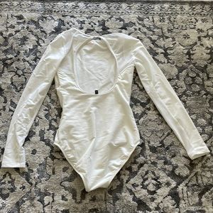 MARIIA White Long Sleeve Leotard